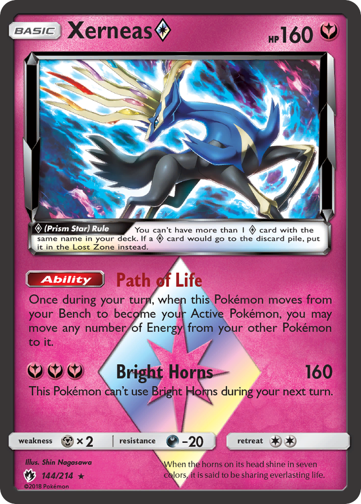 Xerneas (144/214) (Prism Star) [Sun & Moon: Lost Thunder] | Exor Games Summserside