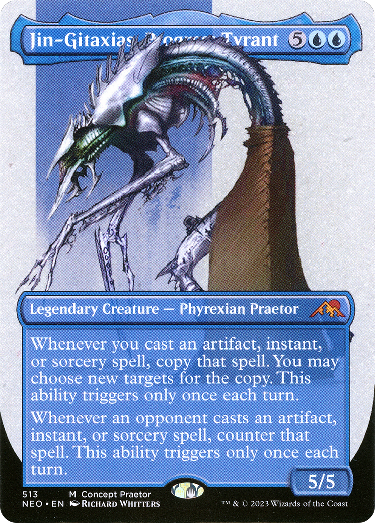 Jin-Gitaxias, Progress Tyrant (Borderless Concept Praetors) [Phyrexia: All Will Be One] | Exor Games Summserside