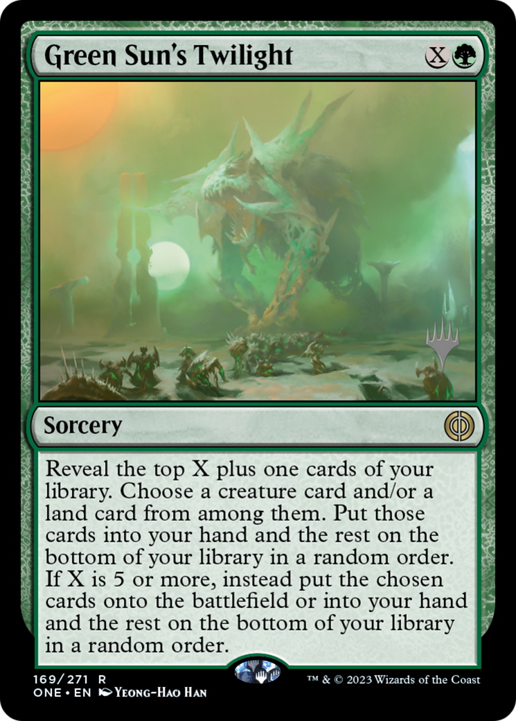 Green Sun's Twilight (Promo Pack) [Phyrexia: All Will Be One Promos] | Exor Games Summserside