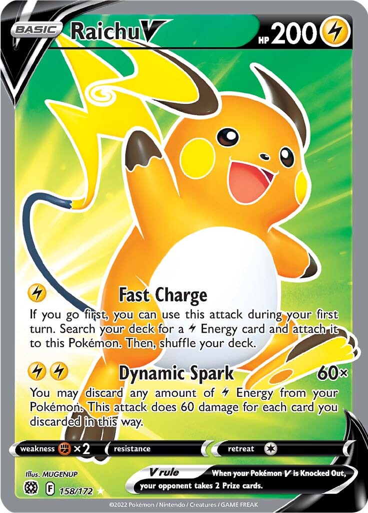 Raichu V (158/172) [Sword & Shield: Brilliant Stars] | Exor Games Summserside