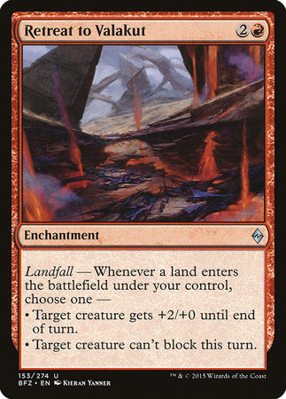 Retreat to Valakut [Battle for Zendikar] | Exor Games Summserside
