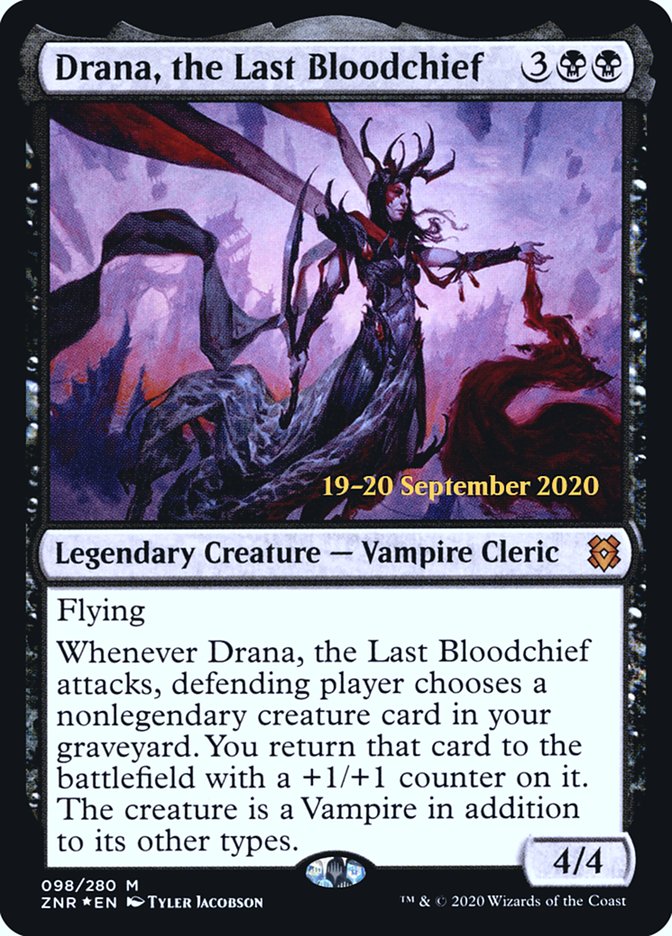 Drana, the Last Bloodchief  [Zendikar Rising Prerelease Promos] | Exor Games Summserside