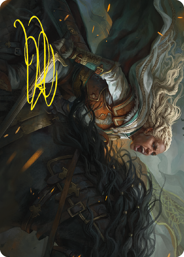 Eowyn, Fearless Knight Art Card (Gold-Stamped Signature) [The Lord of the Rings: Tales of Middle-earth Art Series] | Exor Games Summserside