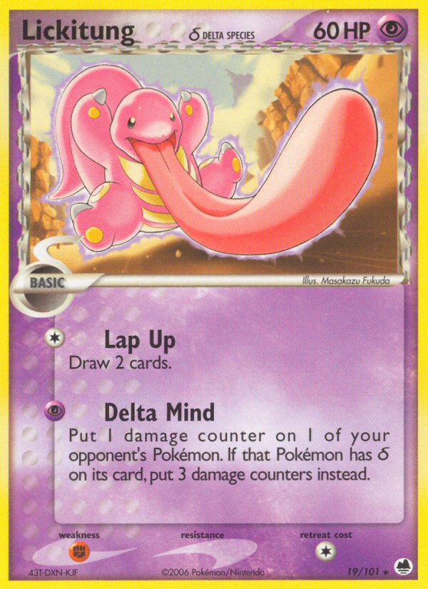 Lickitung (19/101) (Delta Species) [EX: Dragon Frontiers] | Exor Games Summserside