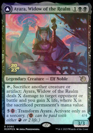 Ayara, Widow of the Realm // Ayara, Furnace Queen [March of the Machine Prerelease Promos] | Exor Games Summserside