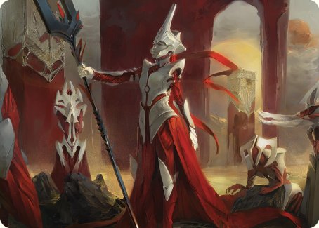 Porcelain Zealot Art Card [Phyrexia: All Will Be One Art Series] | Exor Games Summserside