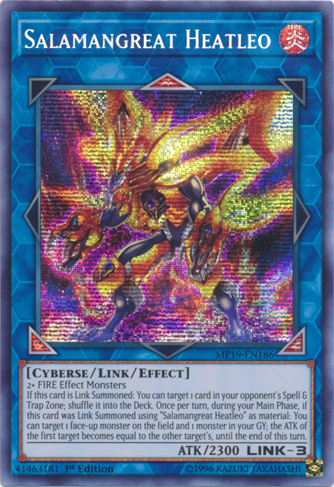 Salamangreat Heatleo [MP19-EN186] Prismatic Secret Rare | Exor Games Summserside