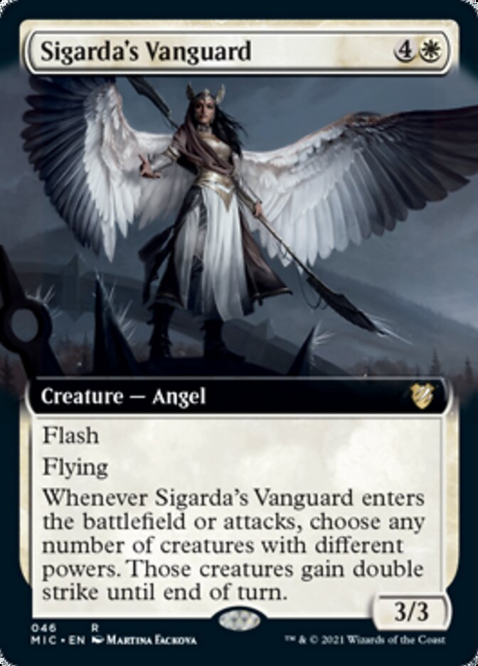 Sigarda's Vanguard (Extended) [Innistrad: Midnight Hunt Commander] | Exor Games Summserside