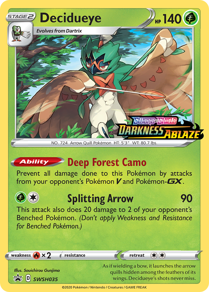 Decidueye (SWSH035) (Prerelease Promo) [Sword & Shield: Black Star Promos] | Exor Games Summserside