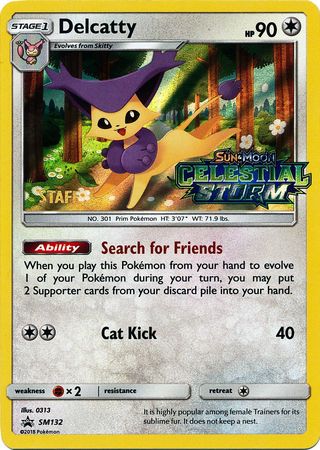 Delcatty (SM132) (Staff Prerelease Promo) [Sun & Moon: Black Star Promos] | Exor Games Summserside