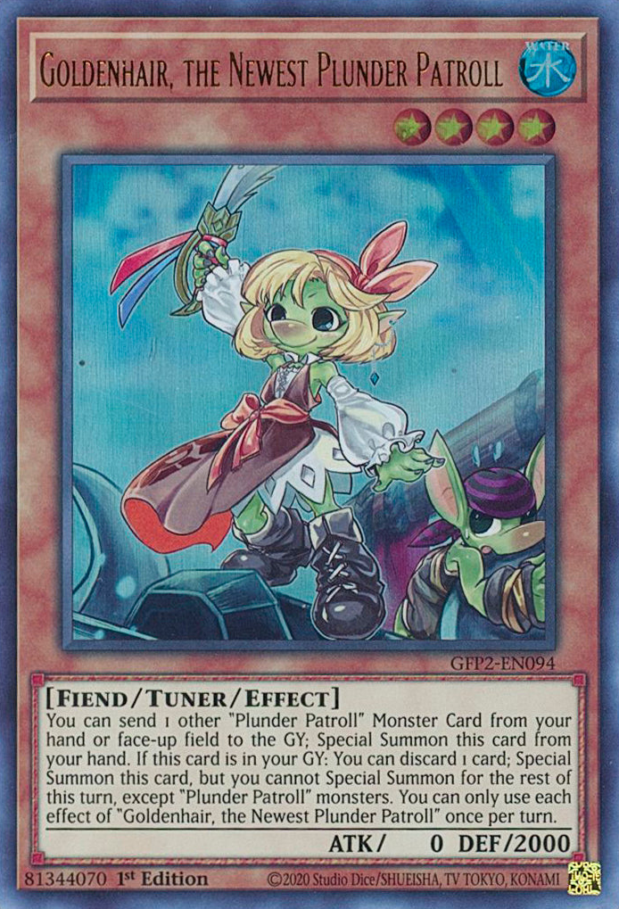 Goldenhair, the Newest Plunder Patroll [GFP2-EN094] Ultra Rare | Exor Games Summserside