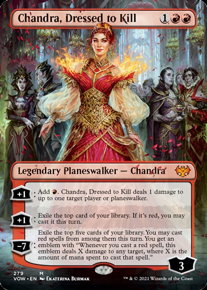 Chandra, Dressed to Kill (Borderless) [Innistrad: Crimson Vow] | Exor Games Summserside