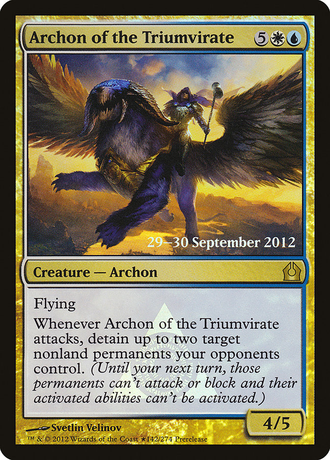 Archon of the Triumvirate [Return to Ravnica Prerelease Promos] | Exor Games Summserside