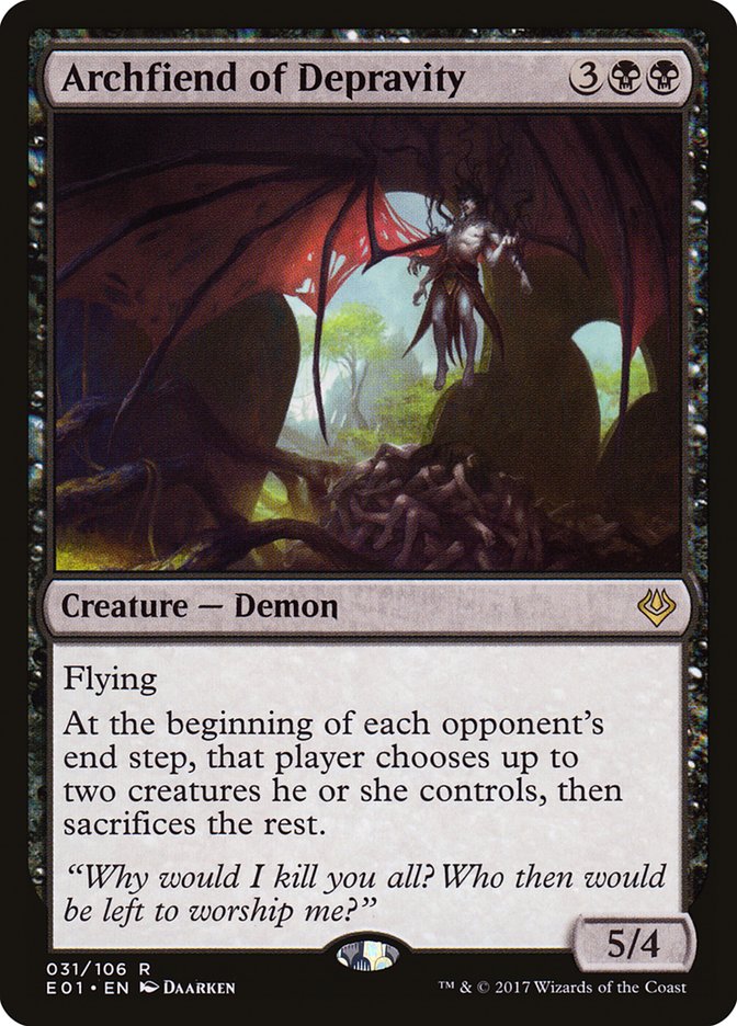 Archfiend of Depravity [Archenemy: Nicol Bolas] | Exor Games Summserside