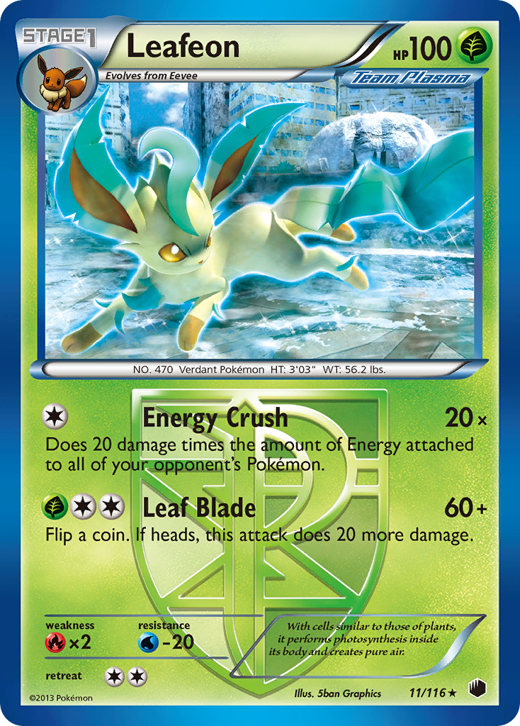 Leafeon (11/116) [Black & White: Plasma Freeze] | Exor Games Summserside