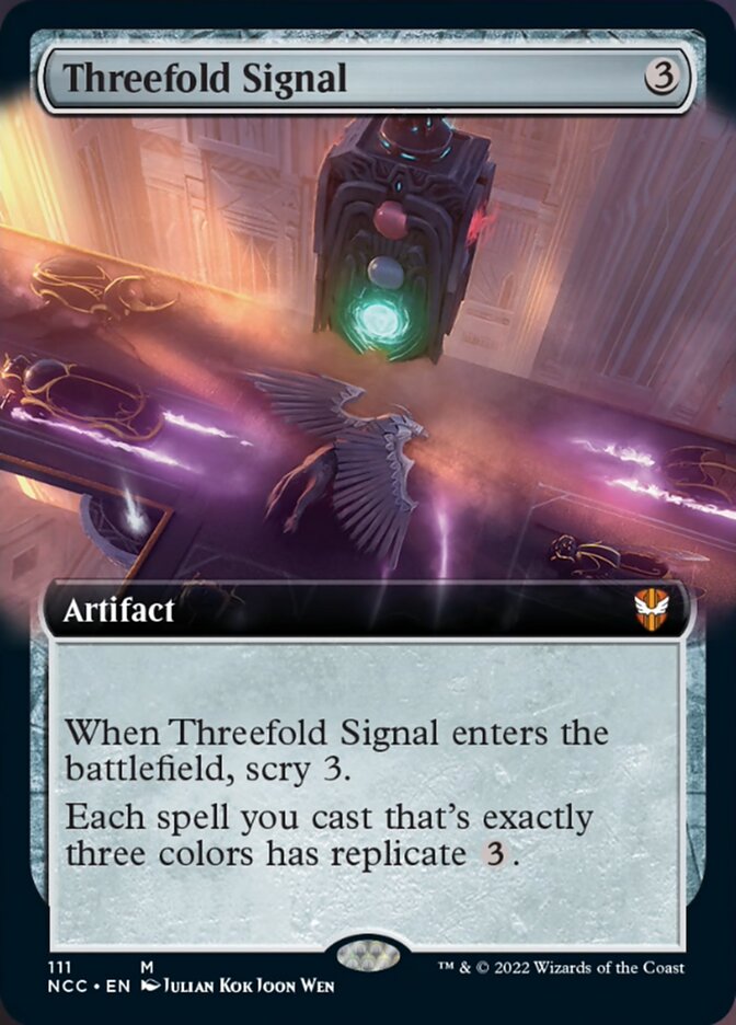 Threefold Signal (Extended Art) [Streets of New Capenna Commander] | Exor Games Summserside