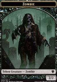 Zombie (005) // Gold (010) Double-sided Token [Commander 2017 Tokens] | Exor Games Summserside