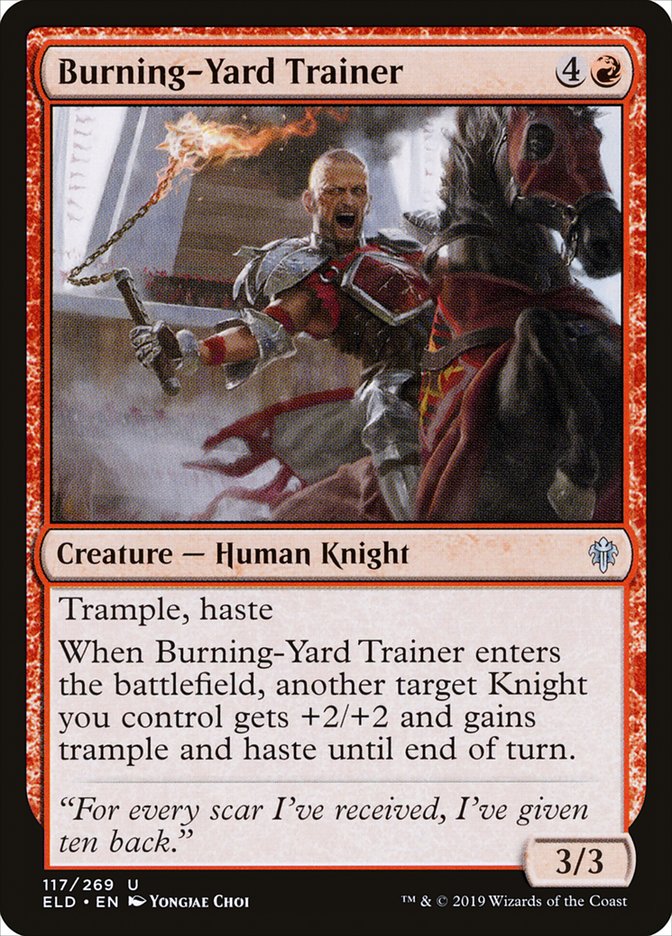 Burning-Yard Trainer [Throne of Eldraine] | Exor Games Summserside