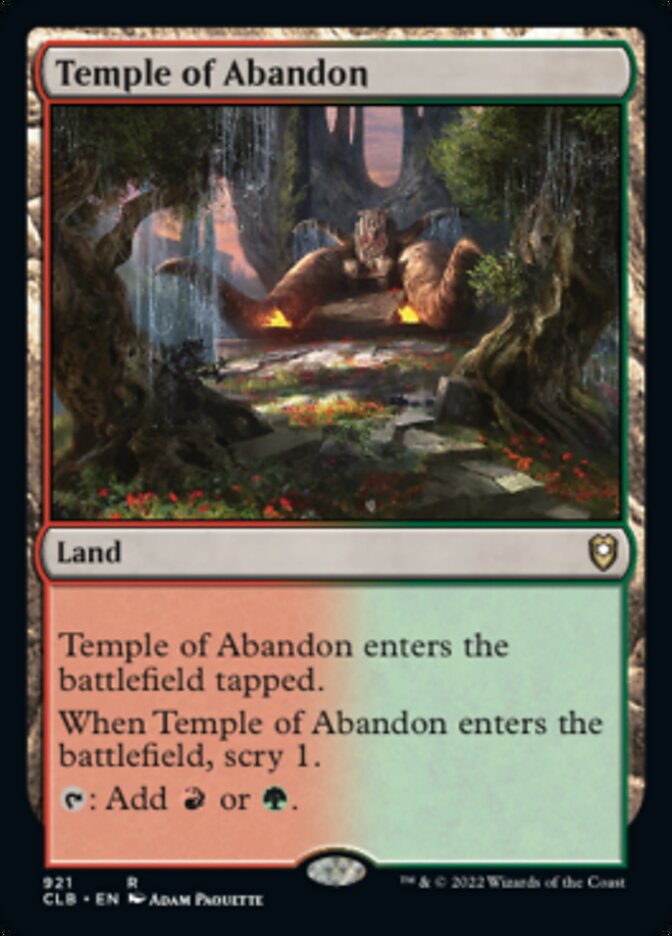 Temple of Abandon [Commander Legends: Battle for Baldur's Gate] | Exor Games Summserside