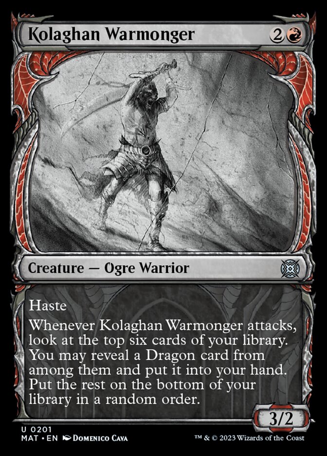 Kolaghan Warmonger (Showcase Halo Foil) [March of the Machine: The Aftermath] | Exor Games Summserside