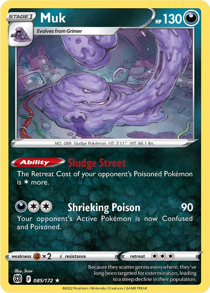 Muk (085/172) [Sword & Shield: Brilliant Stars] | Exor Games Summserside