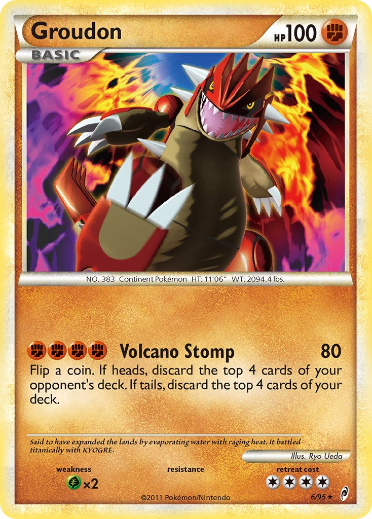 Groudon (6/95) (Theme Deck Exclusive) [HeartGold & SoulSilver: Call of Legends] | Exor Games Summserside