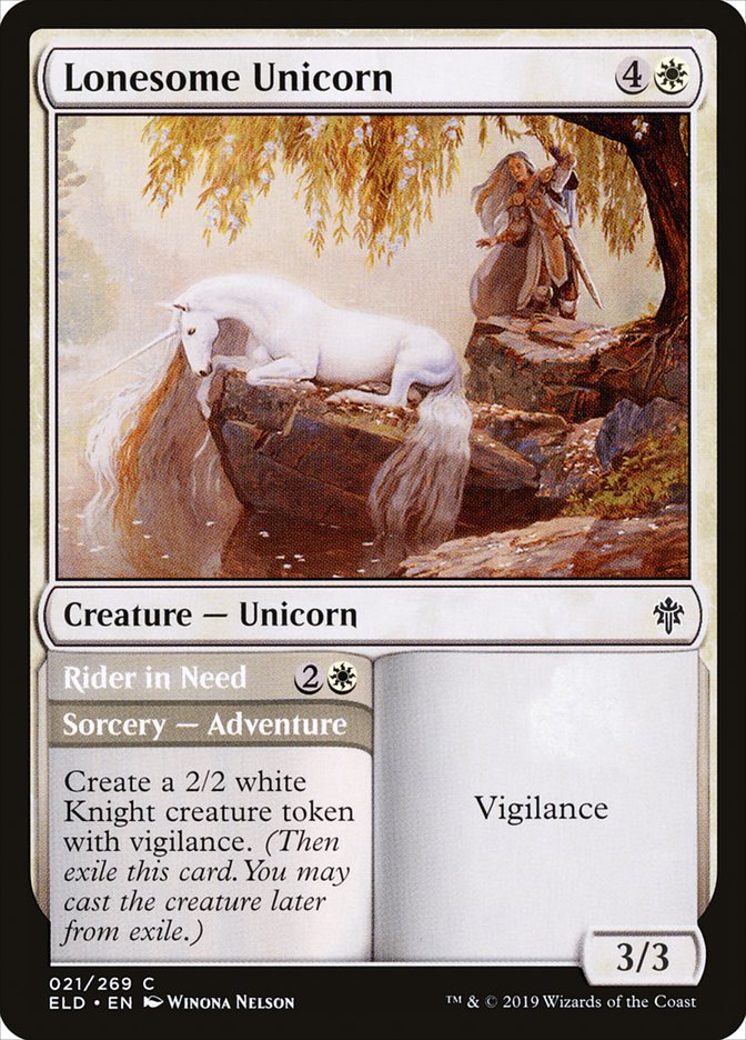Lonesome Unicorn // Rider in Need [Throne of Eldraine] | Exor Games Summserside