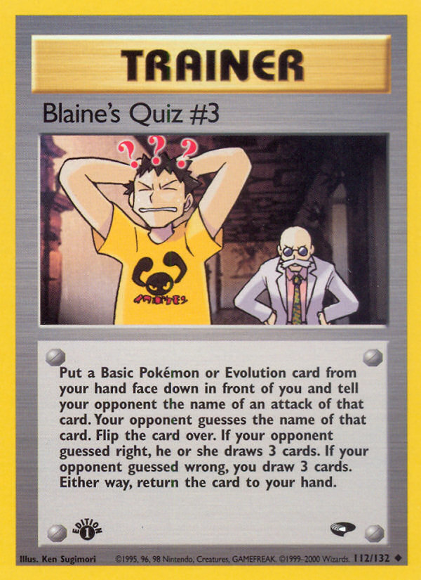 Blaine's Quiz #3 (112/132) [Gym Challenge 1st Edition] | Exor Games Summserside