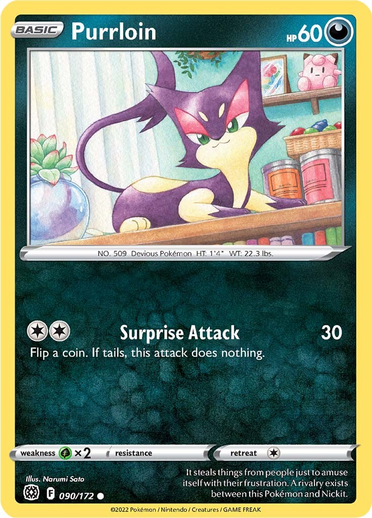 Purrloin (090/172) [Sword & Shield: Brilliant Stars] | Exor Games Summserside