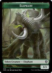 Human Soldier // Elephant Double-Sided Token [Phyrexia: All Will Be One Commander Tokens] | Exor Games Summserside