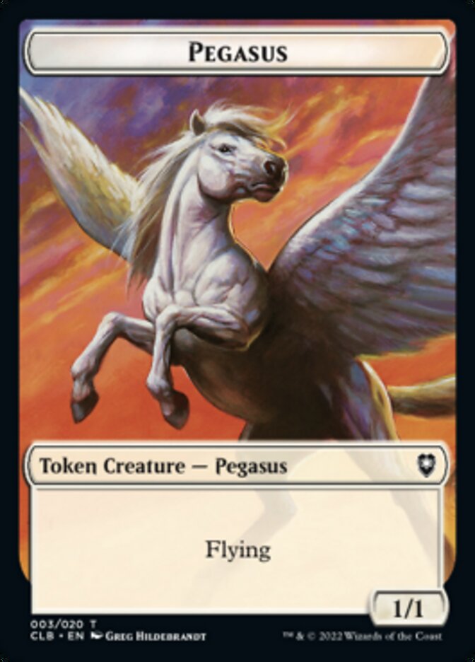 Pegasus Token [Commander Legends: Battle for Baldur's Gate Tokens] | Exor Games Summserside