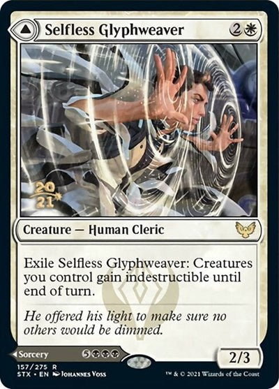 Selfless Glyphweaver // Deadly Vanity [Strixhaven: School of Mages Prerelease Promos] | Exor Games Summserside