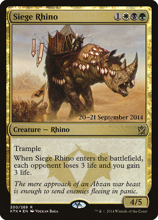 Siege Rhino [Khans of Tarkir Promos] | Exor Games Summserside