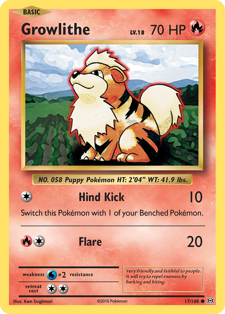 Growlithe (17/108) [XY: Evolutions] | Exor Games Summserside