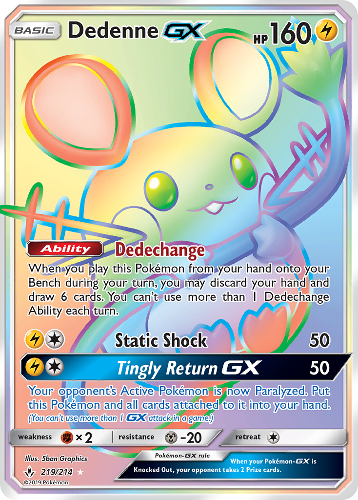 Dedenne GX (219/214) [Sun & Moon: Unbroken Bonds] | Exor Games Summserside