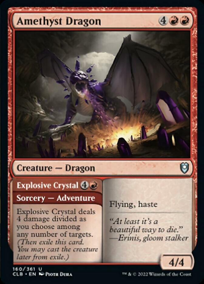 Amethyst Dragon // Explosive Crystal [Commander Legends: Battle for Baldur's Gate] | Exor Games Summserside