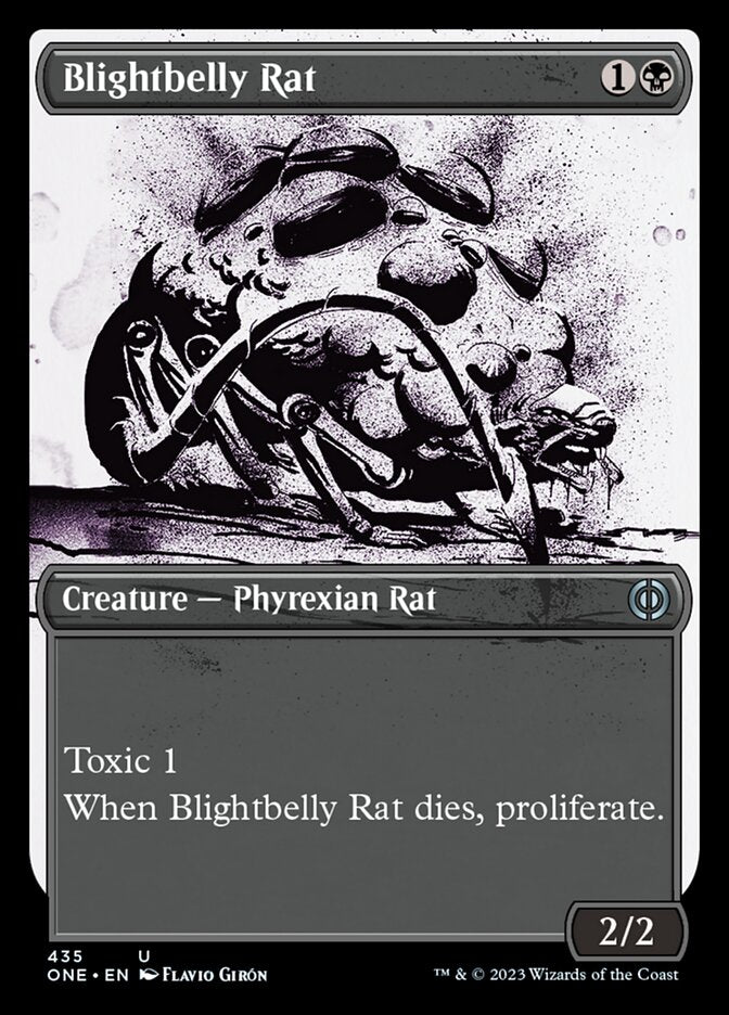 Blightbelly Rat (Showcase Ichor Step-and-Compleat Foil) [Phyrexia: All Will Be One] | Exor Games Summserside