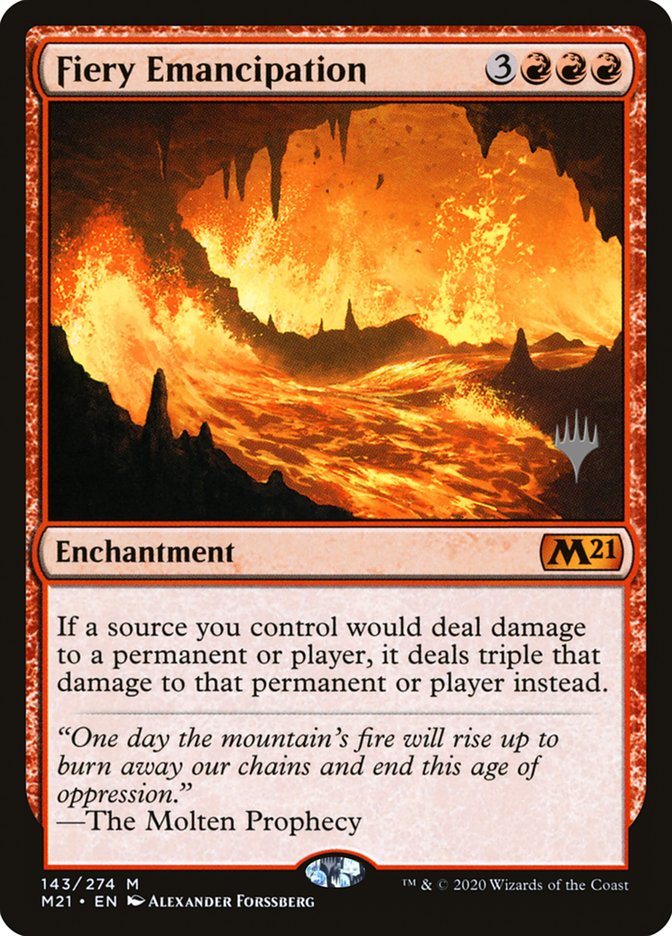 Fiery Emancipation (Promo Pack) [Core Set 2021 Promos] | Exor Games Summserside