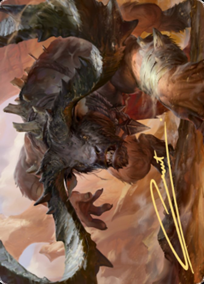 Moraug, Fury of Akoum Art Card (Gold-Stamped Signature) [Zendikar Rising Art Series] | Exor Games Summserside