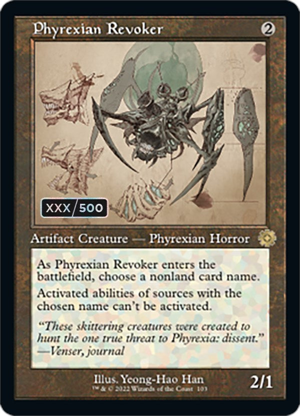 Phyrexian Revoker (Retro Schematic) (Serial Numbered) [The Brothers' War Retro Artifacts] | Exor Games Summserside