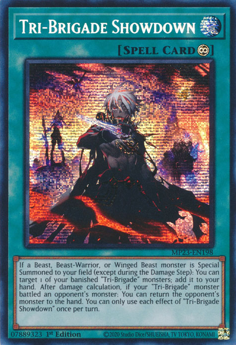 Tri-Brigade Showdown [MP23-EN198] Prismatic Secret Rare | Exor Games Summserside