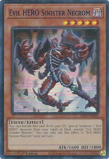 Evil HERO Sinister Necrom (Blue) [LDS3-EN026] Ultra Rare | Exor Games Summserside