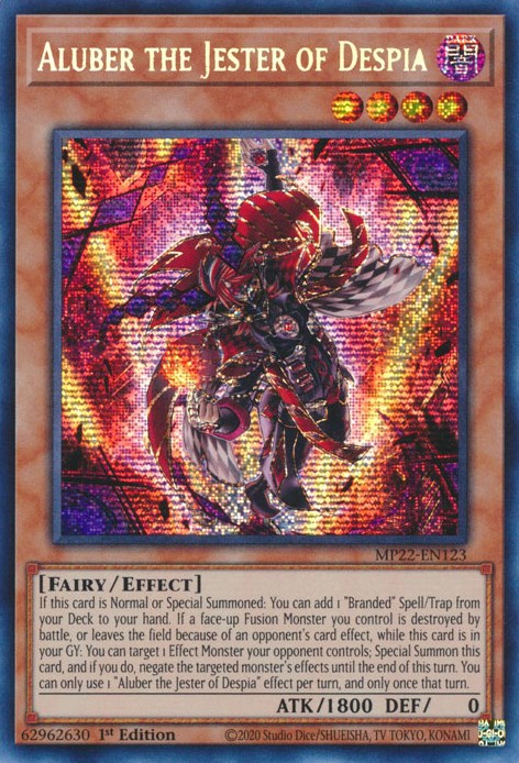 Aluber the Jester of Despia [MP22-EN123] Prismatic Secret Rare | Exor Games Summserside