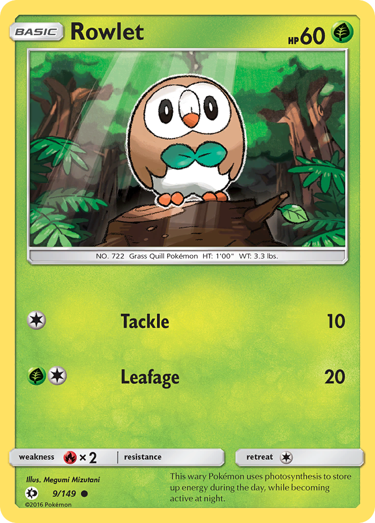 Rowlet (9/149) [Sun & Moon: Base Set] | Exor Games Summserside