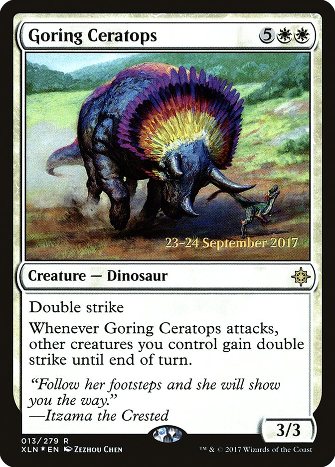 Goring Ceratops  [Ixalan Prerelease Promos] | Exor Games Summserside