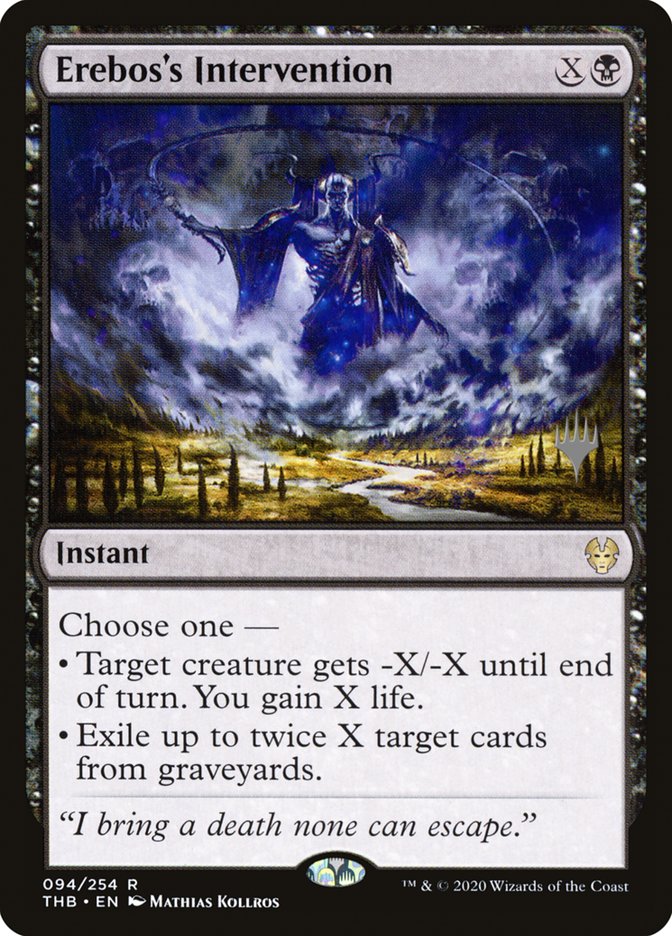 Erebos's Intervention (Promo Pack) [Theros Beyond Death Promos] | Exor Games Summserside