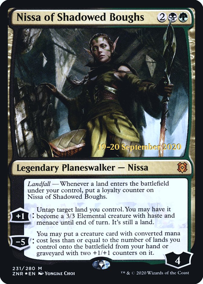 Nissa of Shadowed Boughs  [Zendikar Rising Prerelease Promos] | Exor Games Summserside