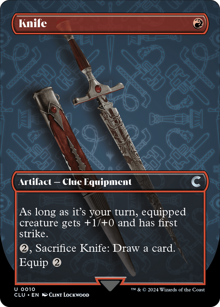 Knife (Borderless) [Ravnica: Clue Edition] | Exor Games Summserside