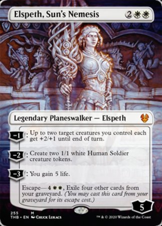 Elspeth, Sun's Nemesis (Borderless) [Theros Beyond Death] | Exor Games Summserside