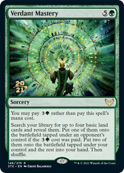 Verdant Mastery [Strixhaven: School of Mages Prerelease Promos] | Exor Games Summserside